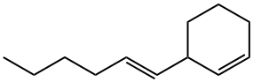 3-[(E)-1-Hexenyl]-1-cyclohexene Struktur