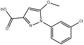 3-carboxy-1-(3-chlorophenyl)-5-methoxypyrazole Struktur