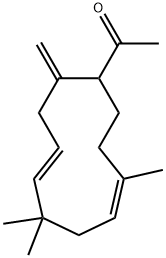 1-(6,6,9-trimethyl-2-methylenecycloundeca-4,8-dien-1-yl)ethan-1-one Struktur