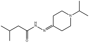 Butanoic acid, 3-methyl-, [1-(1-methylethyl)-4-piperidinylidene]hydrazide (9CI) Struktur