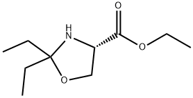 4-Oxazolidinecarboxylicacid,2,2-diethyl-,ethylester,(4S)-(9CI) Struktur