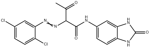 2-[(2,5-dichlorophenyl)azo]-N-(2,3-dihydro-2-oxo-1H-benzimidazol-5-yl)-3-oxobutyramide Struktur