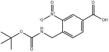 4-(BOC-AMINO)METHYL-3-NITRO-BENZOIC ACID Struktur