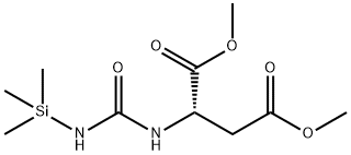 2-[[[(Trimethylsilyl)amino]carbonyl]amino]butanedioic acid dimethyl ester Struktur