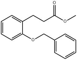 2-(Phenylmethoxy)benzenepropionic acid methyl ester Struktur