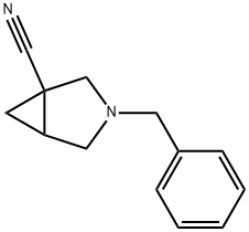 3-Azabicyclo[3.1.0]hexane-1-carbonitrile, 3-(phenylmethyl)- Struktur