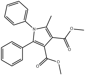 1H-Pyrrole-3,4-dicarboxylic acid, 2-methyl-1,5-diphenyl-, dimethyl est er Struktur