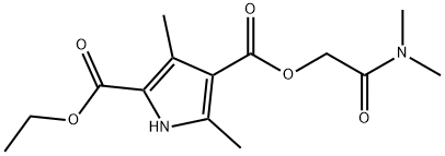 1H-Pyrrole-2,4-dicarboxylicacid,3,5-dimethyl-,4-[2-(dimethylamino)-2-oxoethyl]2-ethylester(9CI) Struktur