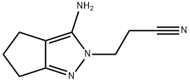 3-AMINO-2,4,5,6-TETRAHYDROCYCLOPENTAPYRAZOLE-2-PROPIONITRILE Struktur