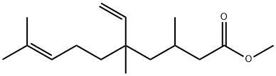 5-Ethenyl-3,5,9-trimethyl-8-decenoic acid methyl ester Struktur