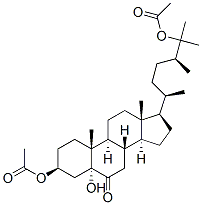 Ergostan-6-one, 3,25-bis(acetyloxy)-5-hydroxy-, (3beta,5alpha)- Struktur