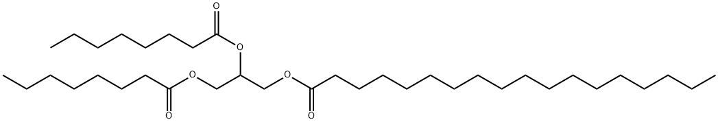 2,3-bis[(1-oxooctyl)oxy]propyl stearate Struktur