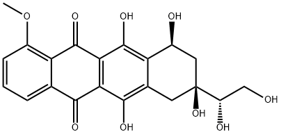 4'-deoxydoxorubicinol 7-deoxyaglycone Struktur