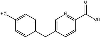 5-[(4-Hydroxyphenyl)methyl]-2-pyridinecarboxylic acid Struktur