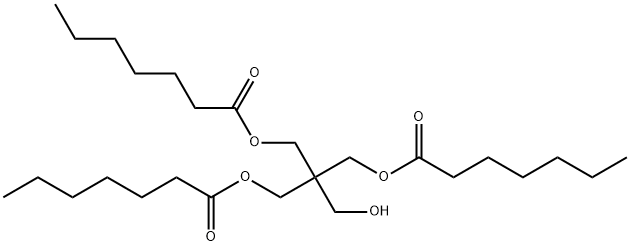 2-(hydroxymethyl)-2-[[(1-oxoheptyl)oxy]methyl]propane-1,3-diyl bisheptanoate Struktur