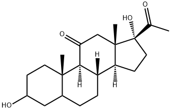 pregnane-3,17-diol-11,20-dione Struktur