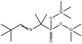 [1-[(2,2-Dimethylpropylidene)amino]-1-methylethyl]phosphonic acid bis(trimethylsilyl) ester Struktur