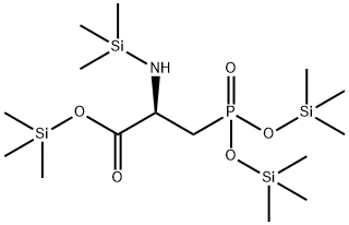 3-[Bis(trimethylsiloxy)phosphinyl]-2-[(trimethylsilyl)amino]propanoic acid trimethylsilyl ester Struktur