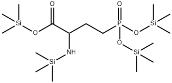 4-[Bis(trimethylsiloxy)phosphinyl]-2-[(trimethylsilyl)amino]butanoic acid trimethylsilyl ester Struktur