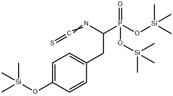 [1-Isothiocyanato-2-[4-(trimethylsiloxy)phenyl]ethyl]phosphonic acid bis(trimethylsilyl) ester Struktur