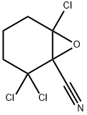 2,2,6-trichloro-7-oxabicyclo[4.1.0]heptane-1-carbonitrile   Struktur