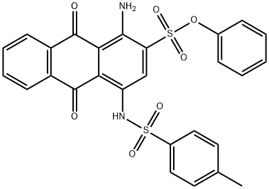 1-Amino-4-(4-methylphenylsulfonamido)-2-anthraquinonesulfonic acid,phe nyl ester Struktur