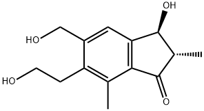 (2S,3S)-2,3-Dihydro-3-hydroxy-6-(2-hydroxyethyl)-5-hydroxymethyl-2,7-dimethyl-1H-inden-1-one Struktur