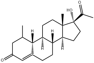 17-Hydroxy-1-methyl-19-norpregn-4-ene-3,20-dione Struktur