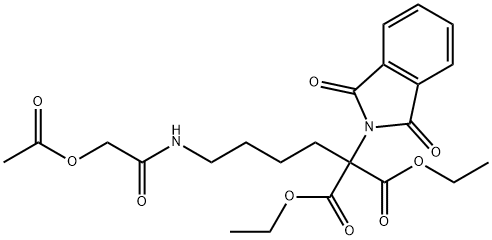 2-[4-[[(Acetyloxy)acetyl]amino]butyl]-2-(1,3-dihydro-1,3-dioxo-2H-isoindol-2-yl)propanedioic acid diethyl ester Struktur