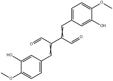 2,3-Bis[(3-hydroxy-4-methoxyphenyl)methylene]butanedial Struktur