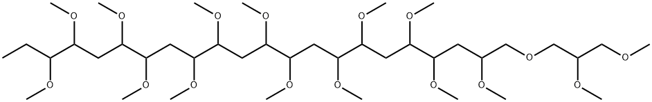 2,4,5,7,8,10,11,13,14,16,17,19,20-Tridecamethoxy-1-(2,3-dimethoxypropoxy)docosane Struktur