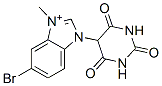 5-Bromo-1-(hexahydro-2,4,6-trioxopyrimidin-5-yl)-3-methyl-1H-benzimidazol-3-ium Struktur