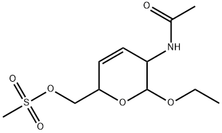 N-[2-Ethoxy-3,6-dihydro-6-[[(methylsulfonyl)oxy]methyl]-2H-pyran-3-yl]acetamide Struktur