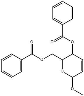 3-(Benzoyloxy)-3,6-dihydro-6-methoxy-2H-pyran-2-methanol benzoate Struktur