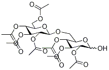 6-O-(2,3,4,6-Tetra-O-acetyl-β-D-glucopyranosyl)-D-glucose 2,3,4-Triacetate Struktur