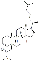 N,N-Dimethyl-5-beta-cholest-3-ene-5-acetamide Struktur