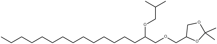 2,2-Dimethyl-4-[[[2-(2-methylpropoxy)hexadecyl]oxy]methyl]-1,3-dioxolane Struktur