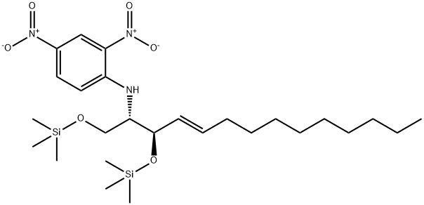 2,4-Dinitro-N-[(1S,2R,E)-1-[[(trimethylsilyl)oxy]methyl]-2-[(trimethylsilyl)oxy]-3-tridecenyl]benzenamine Struktur