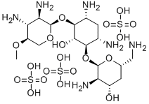 6-O-(2,3-Diamino-4-O-methyl-2,3-dideoxy-α-D-xylopyranosyl)-4-O-(2,6-diamino-2,4,6-trideoxy-α-D-xylo-hexopyranosyl)-2-deoxy-D-streptamine Struktur