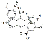 bis(2-methoxy-4-nitrobenzenediazonium) naphthalenedisulphonate Struktur