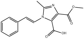 2-Methyl-1-[(E)-2-phenylethenyl]-1H-imidazole-4,5-dicarboxylic acid 4-methyl ester Struktur