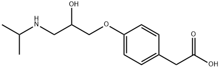 4-[2-ヒドロキシ-3-(イソプロピルアミノ)プロポキシ]ベンゼン酢酸 化學(xué)構(gòu)造式