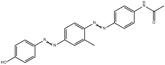 N-[4-[[4-[(4-hydroxyphenyl)azo]-2-methylphenyl]azo]phenyl]acetamide Struktur