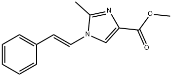 2-Methyl-1-[(E)-2-phenylethenyl]-1H-imidazole-4-carboxylic acid methyl ester Struktur