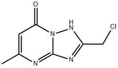 (1,2,4)Triazolo(1,5-a)pyrimidin-7(1H)-one, 2-(chloromethyl)-5-methyl- Struktur