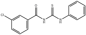 1-(3-Chlorobenzoyl)-3-phenylthiourea Struktur