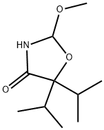 2-Methoxy-5,5-bis(1-methylethyl)oxazolidin-4-one Struktur