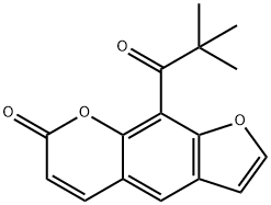 9-(2,2-Dimethyl-1-oxopropyl)-7H-furo[3,2-g][1]benzopyran-7-one Struktur