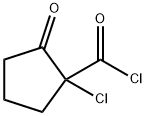 Cyclopentanecarbonyl chloride, 1-chloro-2-oxo- (9CI) Struktur