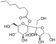 alpha-d-Glucopyranoside, beta-d-fructofuranosyl, octanoate Struktur